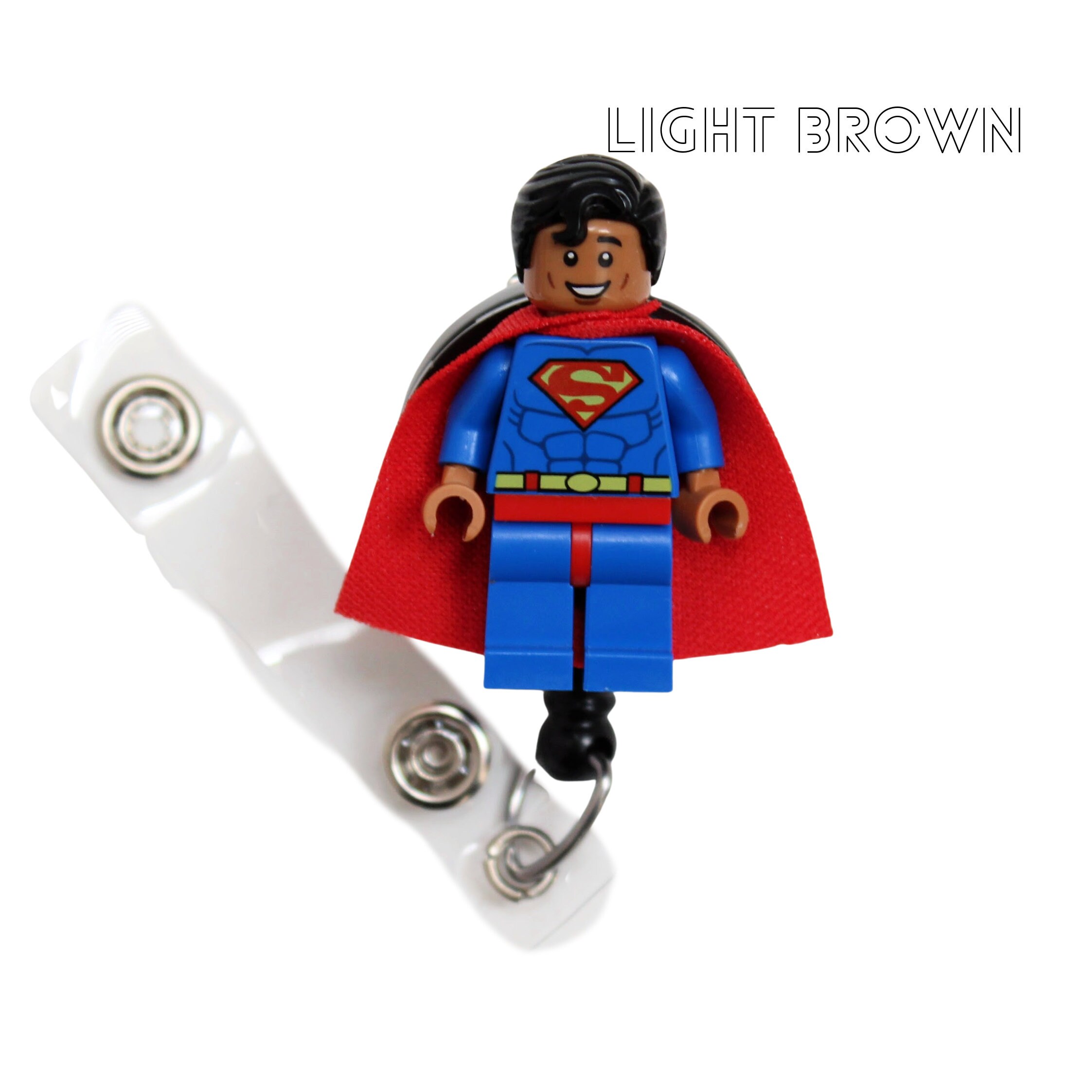 Superhero Real Charming Retractable Metal Carabiner ID Badge Holder Badge  Reel (Dead MC)