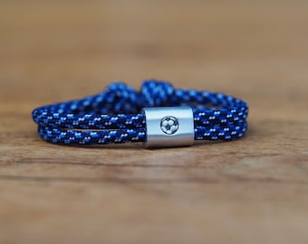 Geschenk Junge, Fußballer, Armband personalisierbar, von Hand gestempelt