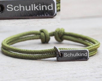 Back to school bracelet for boys, personalization possible