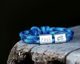 Bracelet with engraving for boys as a gift for school enrollment