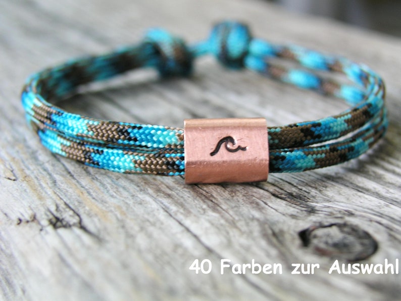 Armband Geschenk Junge, Mann Kupfer einseitig