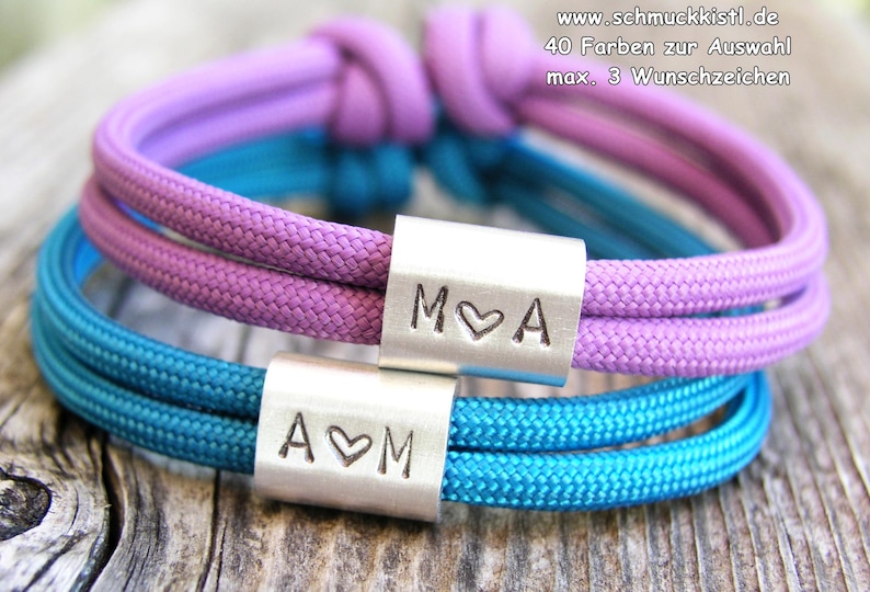 Freundschaftsarmbänder von Hand geprägt personalisiert nach | Etsy