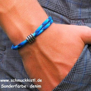 Herrenarmband mit Edelstahl, verschiedenen Farben, Geschenk 40. Geburtstag Mann Nr. 8