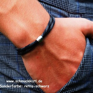 Herrenarmband mit Edelstahl, verschiedenen Farben, Geschenk 40. Geburtstag Mann Bild 8