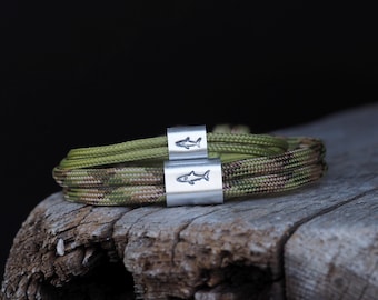 Father son bracelets, various motifs, for example bear, shark or anchor