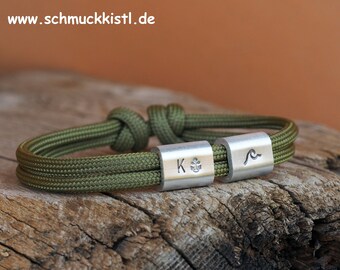 Seilarmband mit Gravur für Herren, Geschenk zum 40. Geburtstag für Ihn