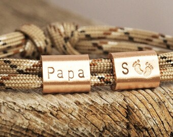 Gift for dad-to-be, baby feet, bracelet gift for fathers for first Father's Day