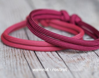 Unisex Armband aus Nylonseil im Set, farblich abgestimmt, Geschenk für die Schultüte