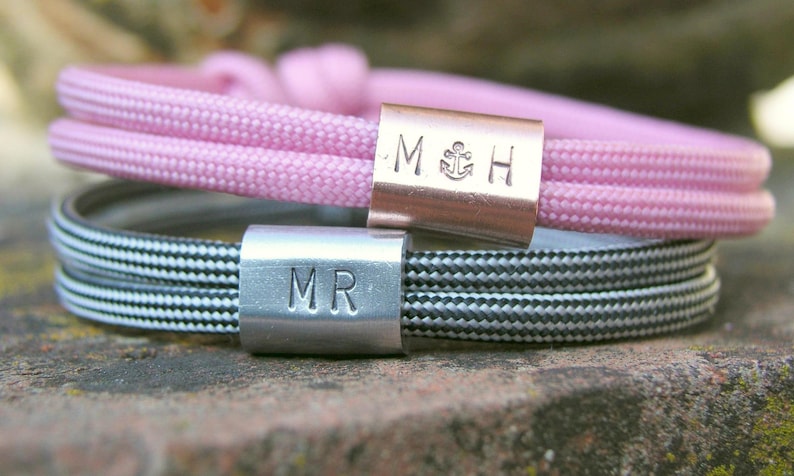 Personalisierte Armbänder, Geschenk Partner, Hochzeitsgeschenk, Partnerarmband Bild 8