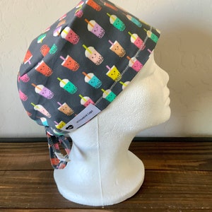Scrub Cap shorthair style/ Unisex / scrub hat/ surgical scrub cap/ hair cover/ PPE- Boba Scrub Cap