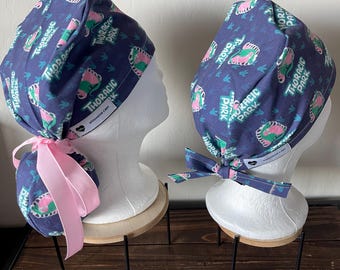 Thoracic Park Scrub Cap – Ponytail Holder, Adjustable Ribbon Tie