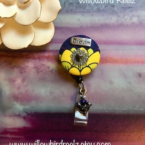 Badge Holder-Dreaming-Nurse Retractable ID Badge Reel/ RN Badge Holder/Doctor Badge Reel/Nurse /Student Nurse badge reel/ nursing gift/ tea
