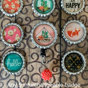 Kies 5 verwisselbare badgehoezen met 1 haspel- verwisseling badgehouder/badgehouder/badgehaspel/ verwisselbare/ Verpleegsterbadge/