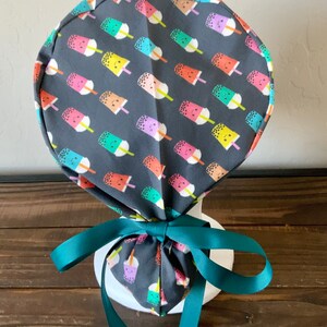 Gorro de quirófano con soporte para cola de caballo/gorro de quirófano/gorro de quirófano quirúrgico/cubierta para el cabello/EPI - Gorro de quirófano Boba Tea