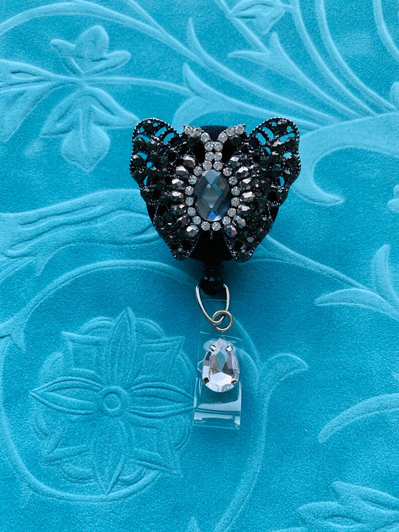 Badge ReelBadge Holder-Butterfly rhinestone Nurse Retractable ID Badge ReelDoctor Badge ReelNurse Badge HolderNursing Student Gifts
