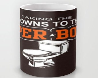 Browns to the Toilet Bowl - Taza de cerámica de 11 oz o 15 oz