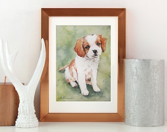 Custom Watercolor Pet Portrait Hand painted from Photo Personalized Original Painting