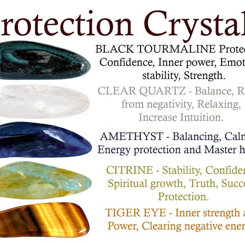 Protection Crystal Set Protection Crystals Crystals for - Etsy