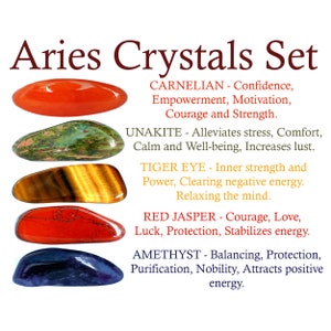 Aries Crystals Set, Aries Crysal Set, Crystals For Aries, Crystals Aries, Zodiac Aries, Zodiac Crysals, Zodiac Stones, Stones For Aries