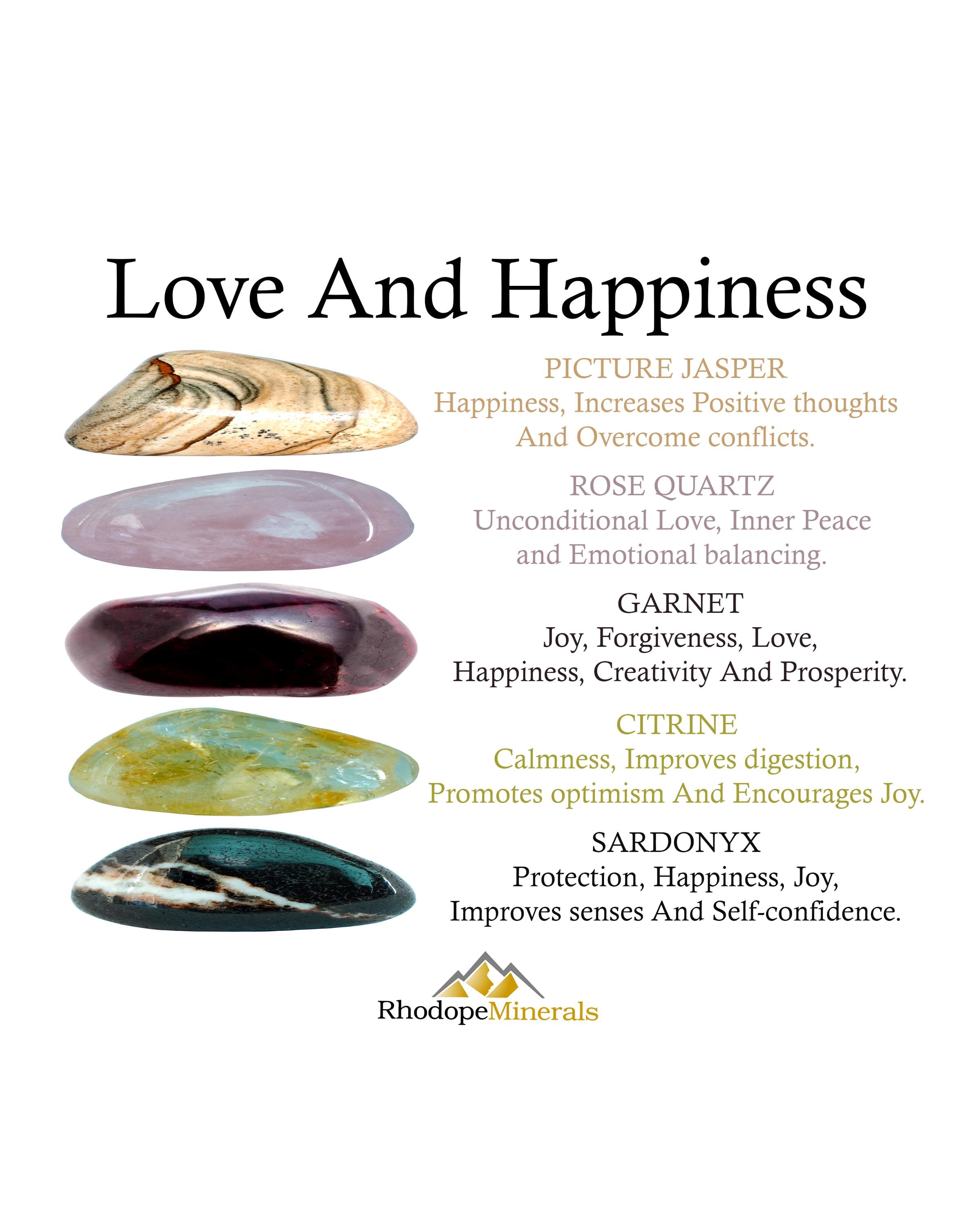 Love and Happiness Crystals Set, Joy and Romance, Gift for Crystal