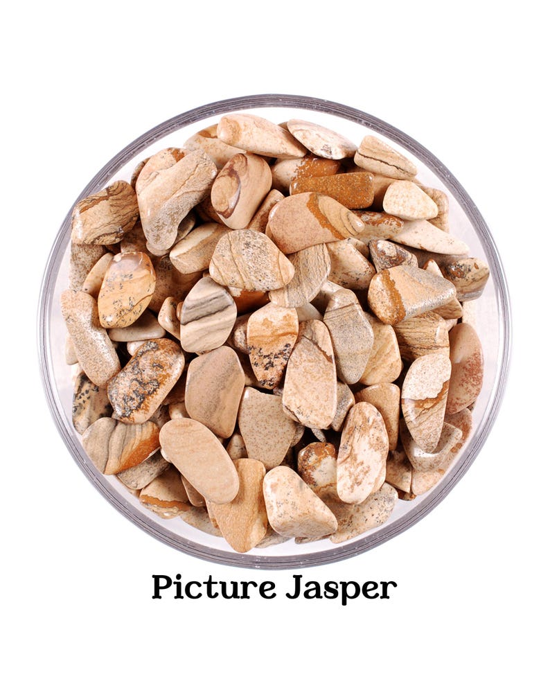 Set of 10 Picture Jasper Tumbled Stones, Bulk Crystal Gift, Healing Gemstones image 1