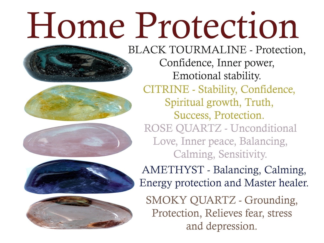 Home Protection Crystals Set Home Protection Crystal Set Etsy