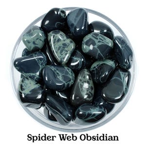 ¡RARO! Piedra pulida de obsidiana de telaraña, piedras pulidas de obsidiana de telaraña, telaraña, cristales curativos, piedras curativas de telaraña