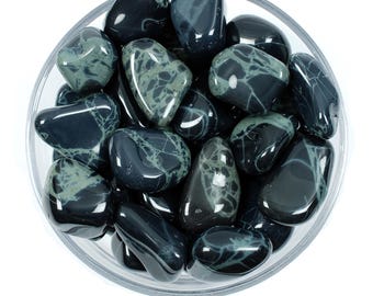 RARE!  Spider Web Obsidian Tumbled Stone, Spiderweb Obsidian Tumbled Stones, Spider Web, Healing Crystals, Healing Spider Web Stones