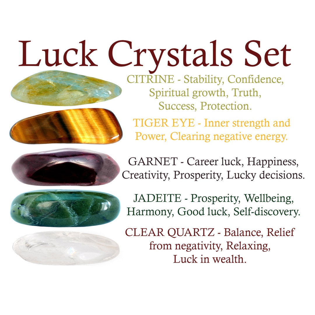 Luck Crystals Set, Luck Crystal Set, Crystals for Luck, Crystals of