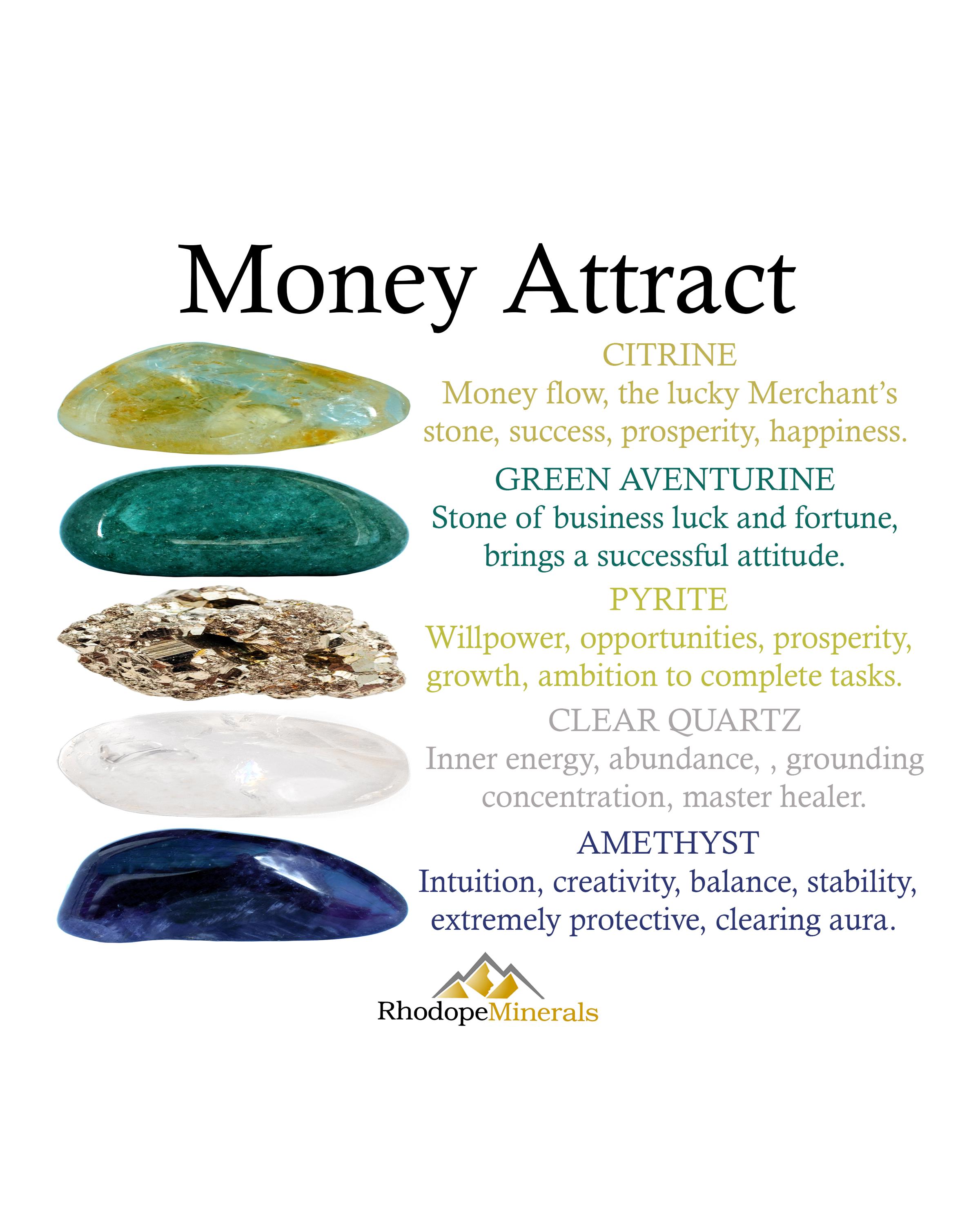 Money Attract Crystals Set, Money Attract, Crystals Set, Citrine