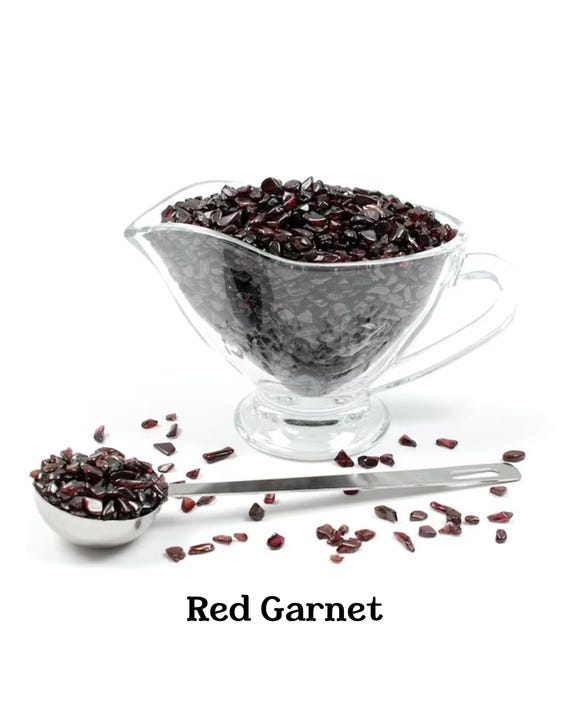 Red Garnet Chip Stones, Passion And Commitment, Small Ritual Crystals