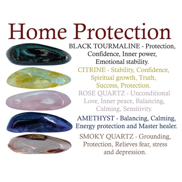 Home Protection Crystals Set, Home Protection Crystal Set, Crystals For Home Protection, Crystals Of Home Protection, Home Protection Stones