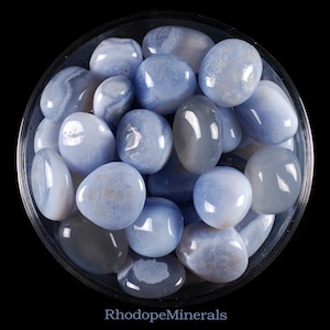 Blue Chalcedony Tumbled Stone, Blue Chalcedony Crystal, Chalcedony, Tumbled Stones, Opal, Stones, Crystals, Rocks, Gifts, Gemstones, Gems