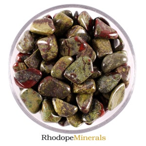 Dragons Blood Jasper Tumbled Stone, Epidote Jasper, Tumbled Stones, Stones, Crystals, Rocks, Gifts, Gemstones, Gems, Zodiac Crystals