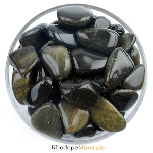 Gold Sheen Obsidian Tumbled Stone, Gold Sheen Obsidian, Tumbled Stones, Golden Obsidian, Stones, Crystals, Rocks, Gemstones, Gifts, Zodiac