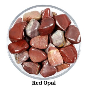 Red Opal Tumbled Stone, Gift For Crystal Lovers, Natural Cherry Red Healing Gemstone