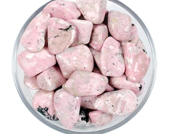 Rhodonite Tumbled Stone, Emotional Healing And Forgiveness, Ritual Gem