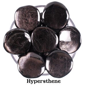 Hypersthene Palm Stone, Velvet Velvet Crystal, Psychic Clarity And Altar Ritual Gem