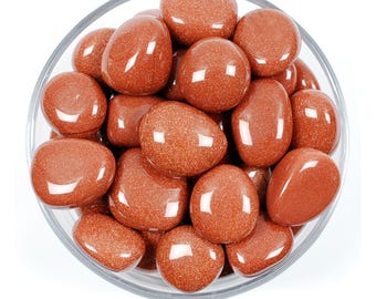 Goldstone Tumbled Stone, Natural Sparkly Copper Gemstone, Ambition And Positivity Wellness Stone