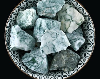 Dendritic Agate Raw Stone, Natural Tree Agate, Growth And Altar Ritual Healing Gem