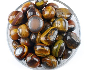 Tiger Eye Tumbled Stone, Courage And Wealth Attraction, Altar Ritual Gem