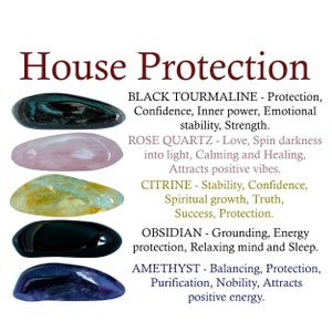 House Protection Crystal Set, House Protection Crystals, Crystals For Protection, Crystals For House Protection, House Protection Crystals