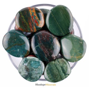 Heliotrope Smooth Stone, Heliotrope Palm Stone, Heliotrope, Stones, Crystals, Rocks, Gifts, Gemstones, Gems, Zodiac Crystals, Palm Stone