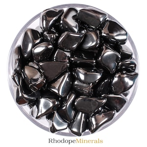 Piedra pulida de hematita, hematita, piedras pulidas, piedras, cristales, rocas, regalos, recuerdos de boda, piedras preciosas, gemas, cristal del zodíaco, magnetita