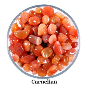Carnelian Tumbled Stone, Orange Fire Crystal, Creativity And Altar Ritual Healing Gem