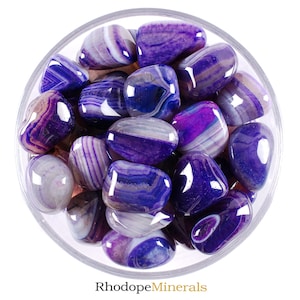 Purple Agate Tumbled Stone, Purple Agate, Tumbled Stones, Violet Agate, Stones, Crystals, Rocks, Gifts, Gemstones, Gems, Zodiac Crystals