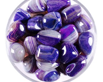 Purple Agate Tumbled Stone, Purple Agate, Tumbled Stones, Violet