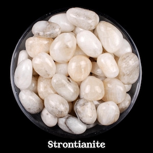 RARE! Strontianite Tumbled Stone, Nervous System Calming, Stress Relief And Clarity Gemstone, Third Eye Peace Stone, Gift for Libra Virgo