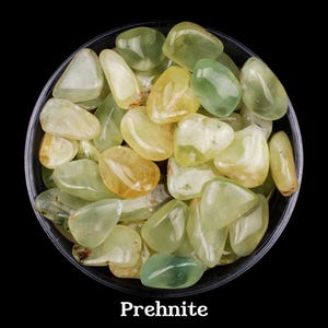 Prehnite Tumbled Stone, Heal the Healer, Heart And Third Eye Chakra Ritual Gem image 1