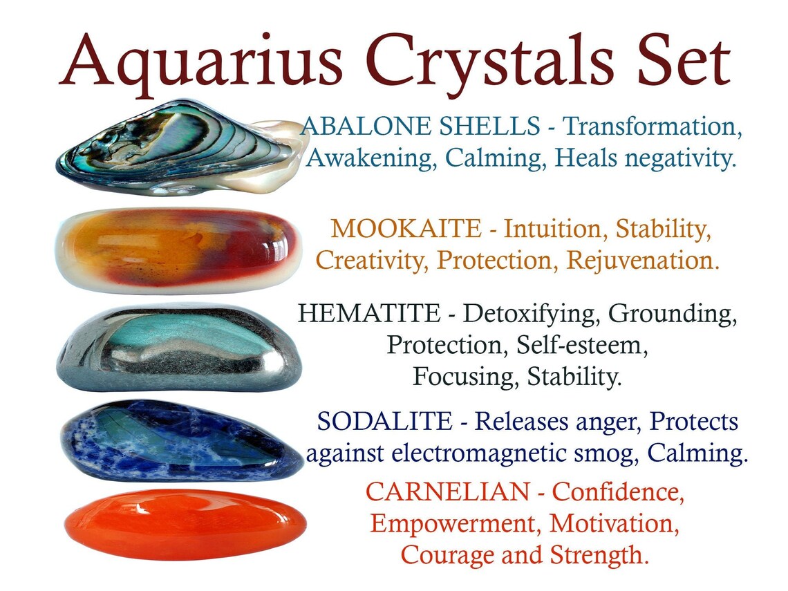 Aquarius Crystals Set Aquarius Crystal Set Crystals for Etsy